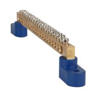 KEAZ Шина нулевая с двумя изоляторами OptiKit BB-T-N-S-6-6х9-синий