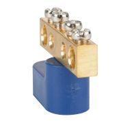 KEAZ Шина нулевая с одним изолятором OptiKit BB-O-N-S-6-6х9-синий