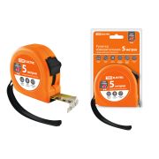 Рулетка, длина 5 м, стальная лента, ширина 19 мм, прорезиненное покрытие, магнит, «Рубин» TDM