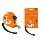 Рулетка, длина 3 м, стальная лента, ширина 16 мм, пластиковый корпус, «Гранит» TDM