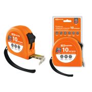 Рулетка, длина 10 м, стальная лента, ширина 25 мм, прорезиненное покрытие, магнит, «Рубин» TDM