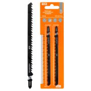 Пилки для электролобзика по дереву, HCS, 110х4 мм, быстрый рез, T344D, 2 шт, «Рубин», TDM