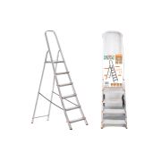 Стремянка алюминиевая СА6, 6 ступеней, усиленный профиль h=1210 мм, Народная