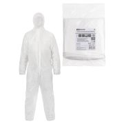 Комбинезон защитный одноразовый «Каспер Р40», на молнии, 40 г/м2, белый, разм. 52-54/170-176, TDM
