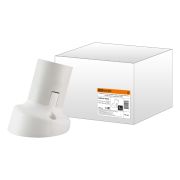 Патрон Е27 настенный, термостойкий пластик, наклонный, белый, Б/Н TDM