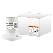 Патрон Е27 потолочный, термостойкий пластик, прямой, белый, TDM