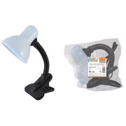 Светильник настольный прищепка 40Вт, E27, белый, (мягкая упак.) Народный