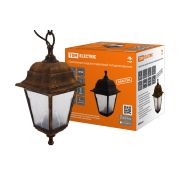 Светильник садово-парковый НСУ 04-60-001 четырехгранник, подвес, пластик, расс.пластик, бронза TDM