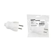 Вилка б/з белая 6А 250В серии «Народная»