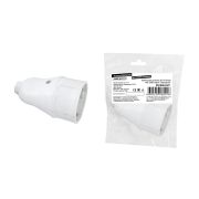 Кабельная розетка 2П+З белая 16А 250B серии «Народная»