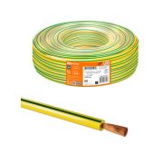 Провод ПуГВнг(А)-LS 1х6,0 ГОСТ (200м), желто-зеленый TDM