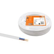 Провод ПГВВП 2х1,5 ГОСТ (10м), белый TDM