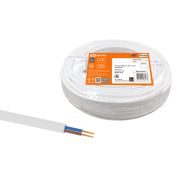 Провод ПГВВП 2х1 ГОСТ (10м), белый TDM