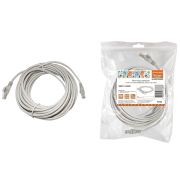 Патч-корд народный U/UTP Cat 5e 4PR 24AWG PVC, литой 10 м, серый