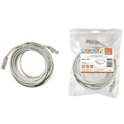 Патч-корд народный U/UTP Cat 5e 4PR 24AWG PVC, литой 5 м, серый