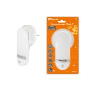 Ночник-фонарь «Люкс 2», 1х0,5 Вт + 11LED, 90 лм/Вт, Li-Ion 500 мАч, дат. освещ. и  движ., 220 В, TDM