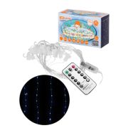 Гирлянда светодиодная «Роса - занавес» 2х2 м, 200LED, белый, ПДУ, USB, IP20, TDM