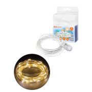 Гирлянда светодиодная «Роса50» 50LED, 5м, 3000К, 2хCR2032, TDM