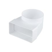 Соединительное колено 90 гр. плоск. воздух. с кругл. 60х120/D100, TDM