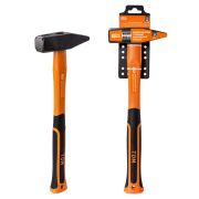 Молоток слесарный, 800 гр, кованый, с усилен. прорезиненной фиберглассовой рукояткой «Алмаз» TDM