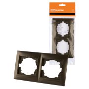 Рамка 2-х постовая горизонтальная бронза «Лама» TDM