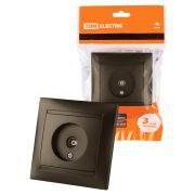 Розетка телевизионная простая (0-2400МГц, «мама») бронза «Лама» TDM