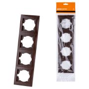 Рамка 4-х постовая вертикальная венге «Лама» TDM