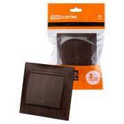 Кнопка звонковая 6А венге «Лама» TDM