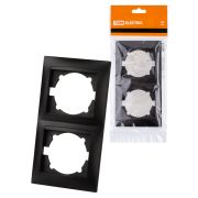 Рамка 2-х постовая вертикальная графит «Лама» TDM