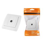 Розетка телевизионная простая (0-2400МГц, «мама») белая «Онега» TDM