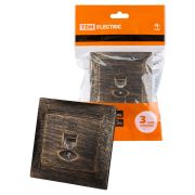 Розетка компьютерная RJ45  старинная бронза «Лама» TDM