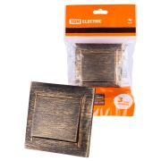 Выключатель 1 кл. 10А старинная бронза «Лама» TDM