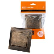 Выключатель на 2 направления 1 кл. 10А старинная бронза «Лама» TDM