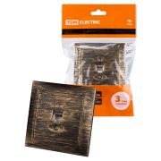 Розетка телефонная RJ11 старинная бронза «Лама» TDM