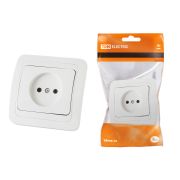 Розетка 2П 10А белая «Валдай» TDM
