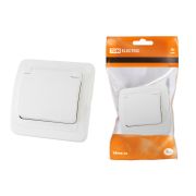 Розетка с крышкой 2П+З 16А IP44 белая «Валдай» TDM