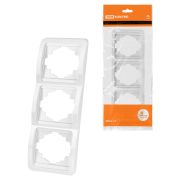 Рамка 3-ая вертикальная белая «Валдай» TDM