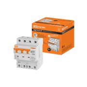 Автоматический Выключатель Дифференциального тока селективного типа АВДТ 63S 4P(3P+N) C50 100мА 6кА тип АС TDM