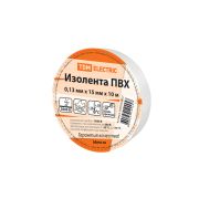 Изолента ПВХ 0,13*15мм Белая 10метров TDM