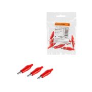 Зажим «крокодил» ЗКИ 5А 46мм в изоляции красный (10шт) TDM