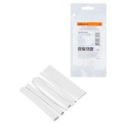 Набор трубок термоусаживаемых, не поддерживающих горение, клеевых, 8 типоразмеров, длиной 10 см ТТкНГ(3:1) «Моноцвет-диапазон, белый TDM»