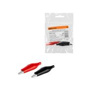 Зажим «крокодил» ЗКИ 10А 56мм в изоляции красный/черный (1шт+1шт) TDM