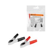 Зажим «крокодил» ЗК 30А 75мм красный/черный (1шт+1шт) TDM