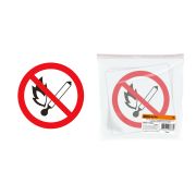 Знак d=180мм «Запрещается пользоваться открытым огнём и курить» TDM