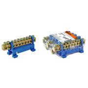 Шина «N» нулевая с изолятором на DIN-рейку 6x9мм стойка мал. 10 групп TDM