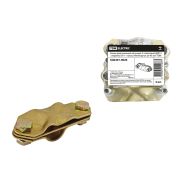 Зажим диагональный латунный 2-х болтовой ЗДЛ14 стержень D14  - полоса 40х4/пруток 25-95 мм2 TDM