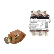 Зажим овальный алюминиевый медное покрытие 1-болтовой ЗОАМ14 стержень D14 - провод 16-70 мм2 TDM