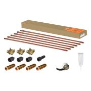 Комплект заземления №1, для частного дома, на основе стальных омедненных стержней D14 9м, крестовой зажим, лента, паста, TDM