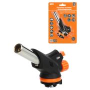 Горелка газовая, регулятор подачи, пьезоподжиг, бутан, профи, блистер, 1 шт.,«Алмаз» TDM