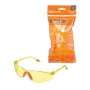 Очки защитные открытые ударопрочные, с дужками, с накладками на заушниках, желтые, «Гранит», TDM